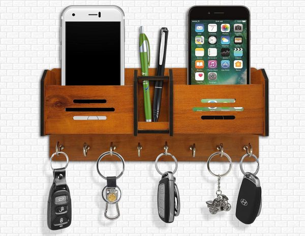 Multipurpose Design Wooden Key Holder