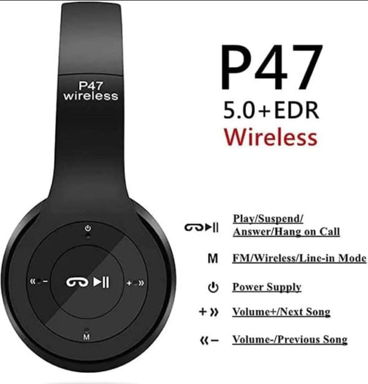 P47 Wireless Headphones Ultra Bluetooth Headset For Gmaing