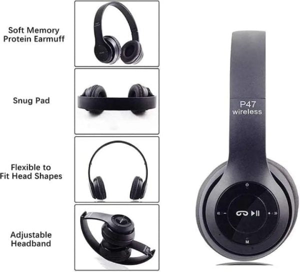 P47 Wireless Headphones Ultra Bluetooth Headset For Gmaing